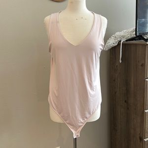 Express Body Contour Compression V Neck Thong Bodysuit Silky